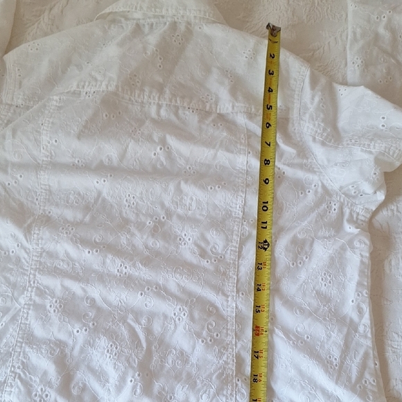 Koret White Eyelet Jean Jacket - Picture 10 of 13